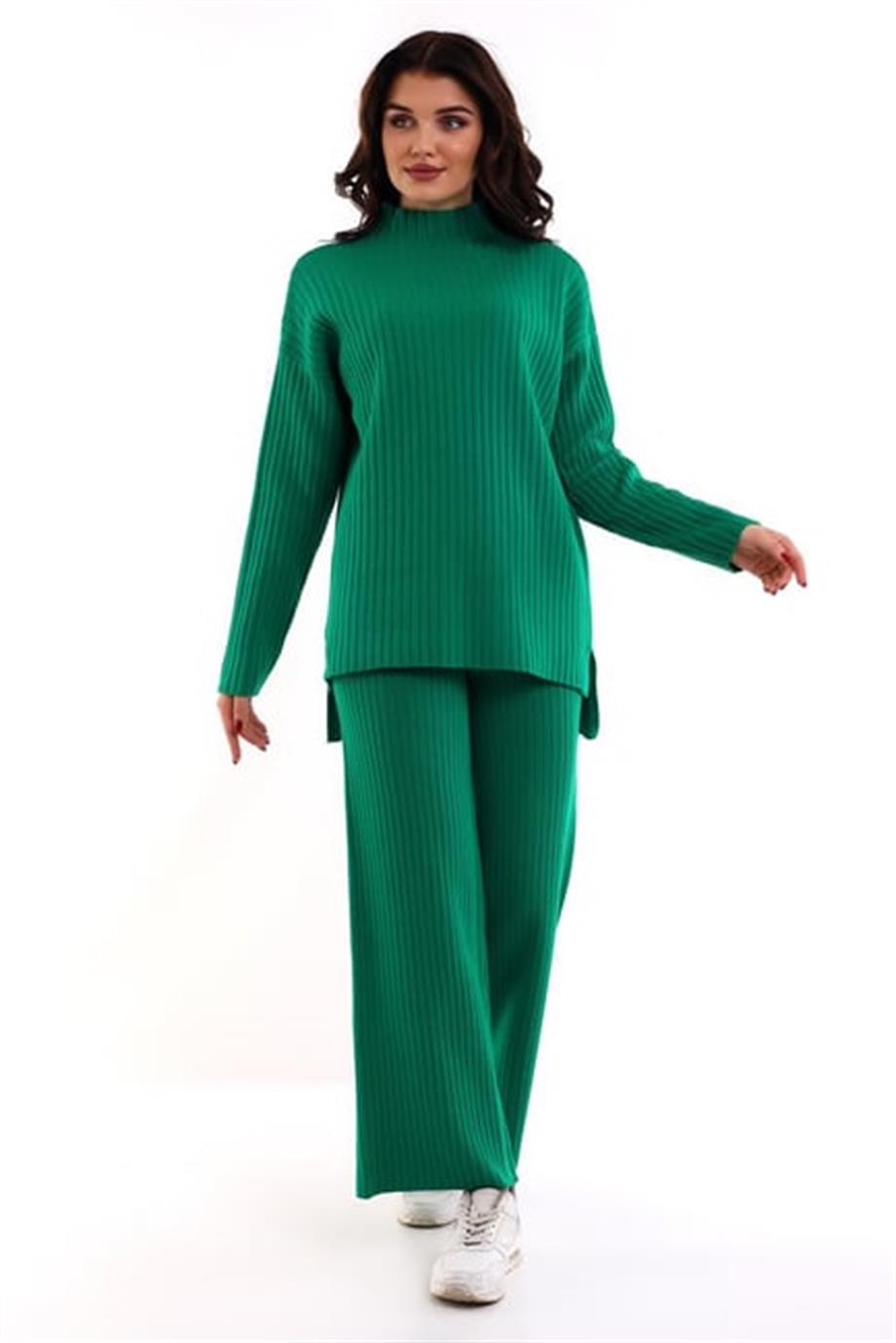 Oversize Fitilli Alt Üst Triko Takım 6308