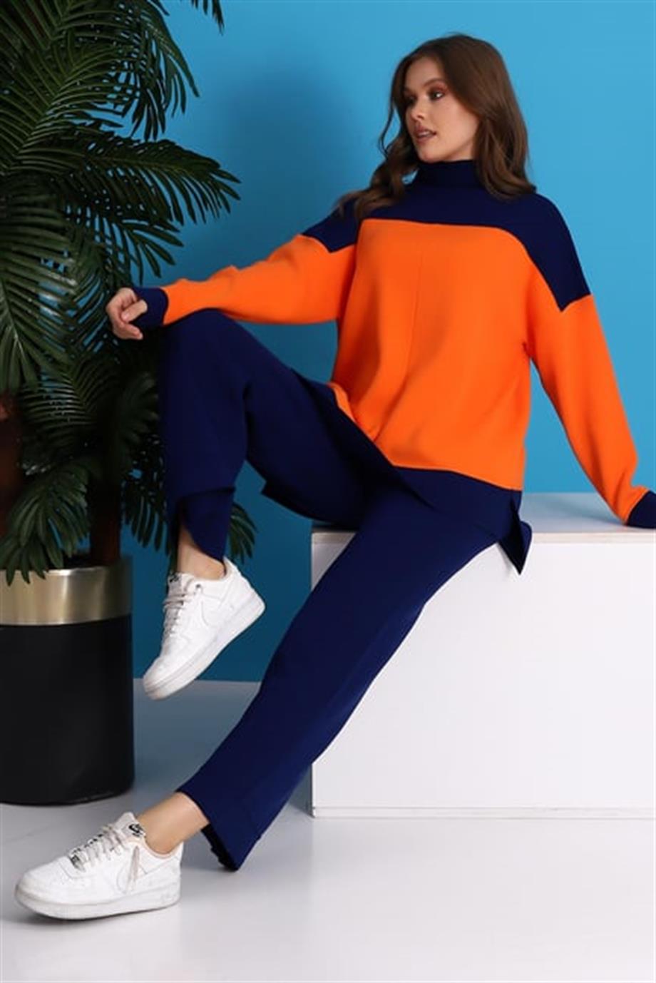 Oversize Triko Alt Üst Eşofman Takımı 1309