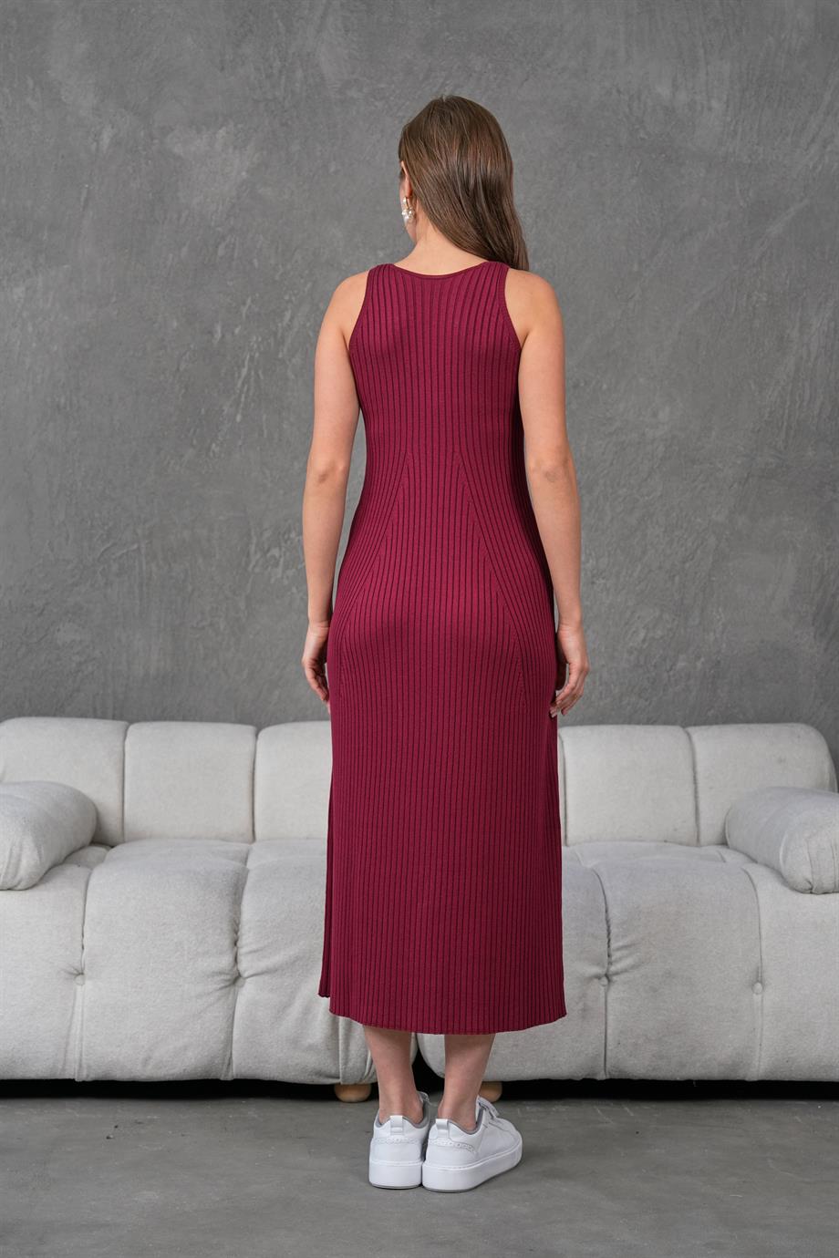 V Yaka Kolsuz Triko Elbise 171610