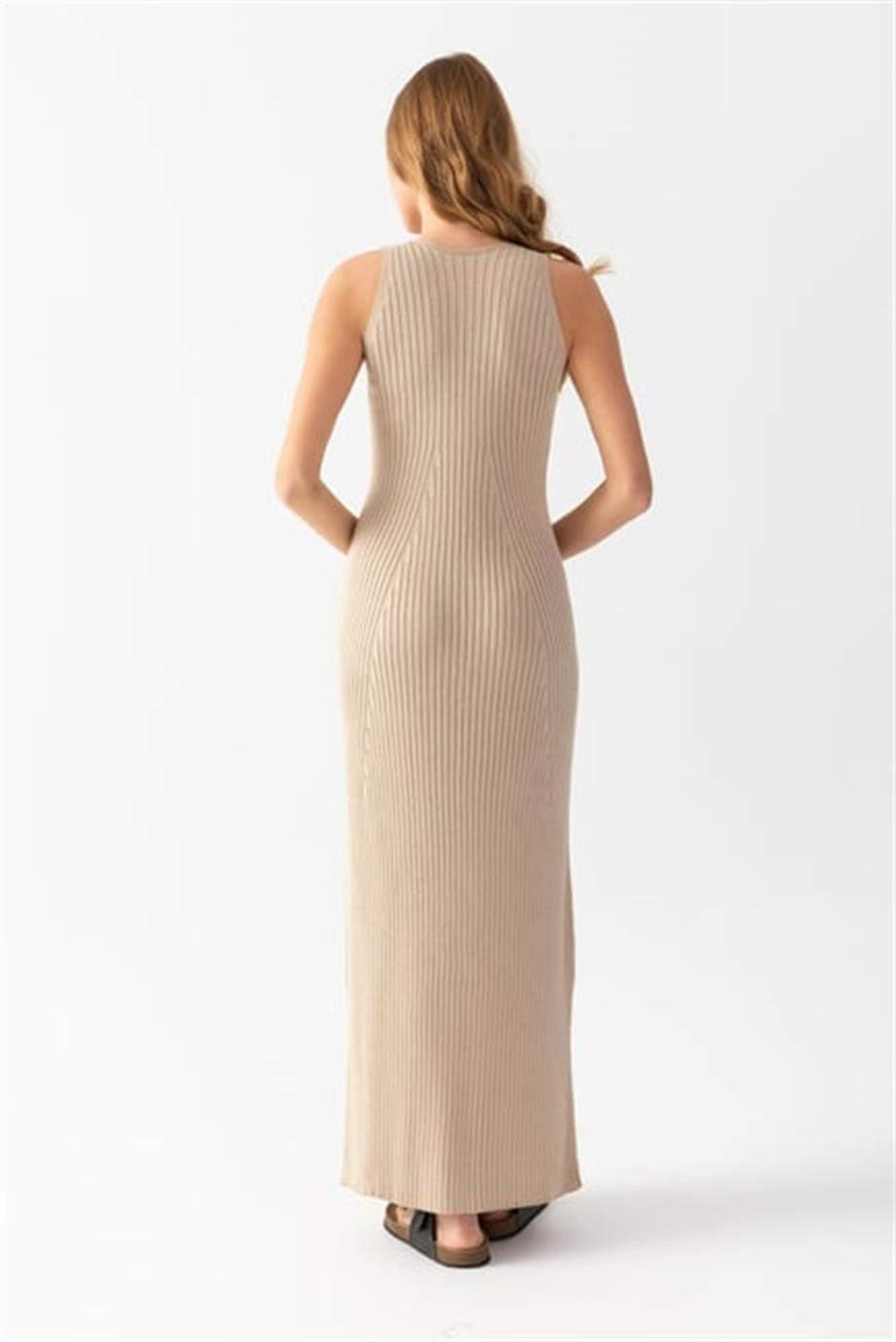 V Yaka Kolsuz Triko Elbise 171610