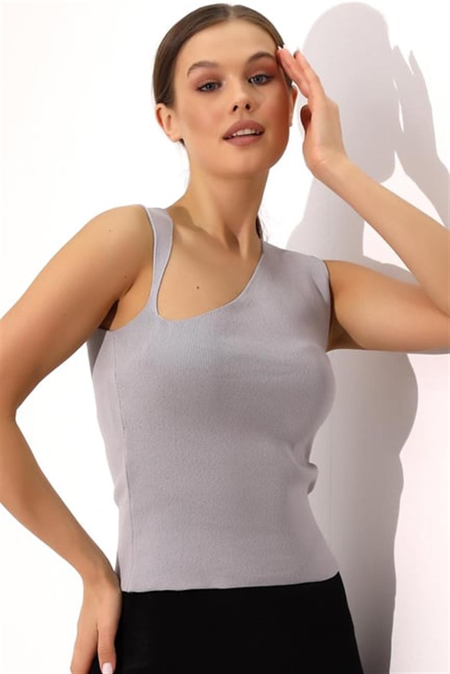 Yarım V Triko Atlet Bluz 1512