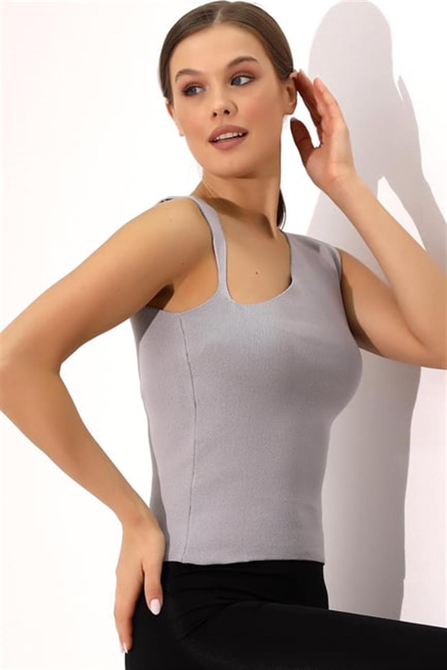 Yarım V Triko Atlet Bluz 1512