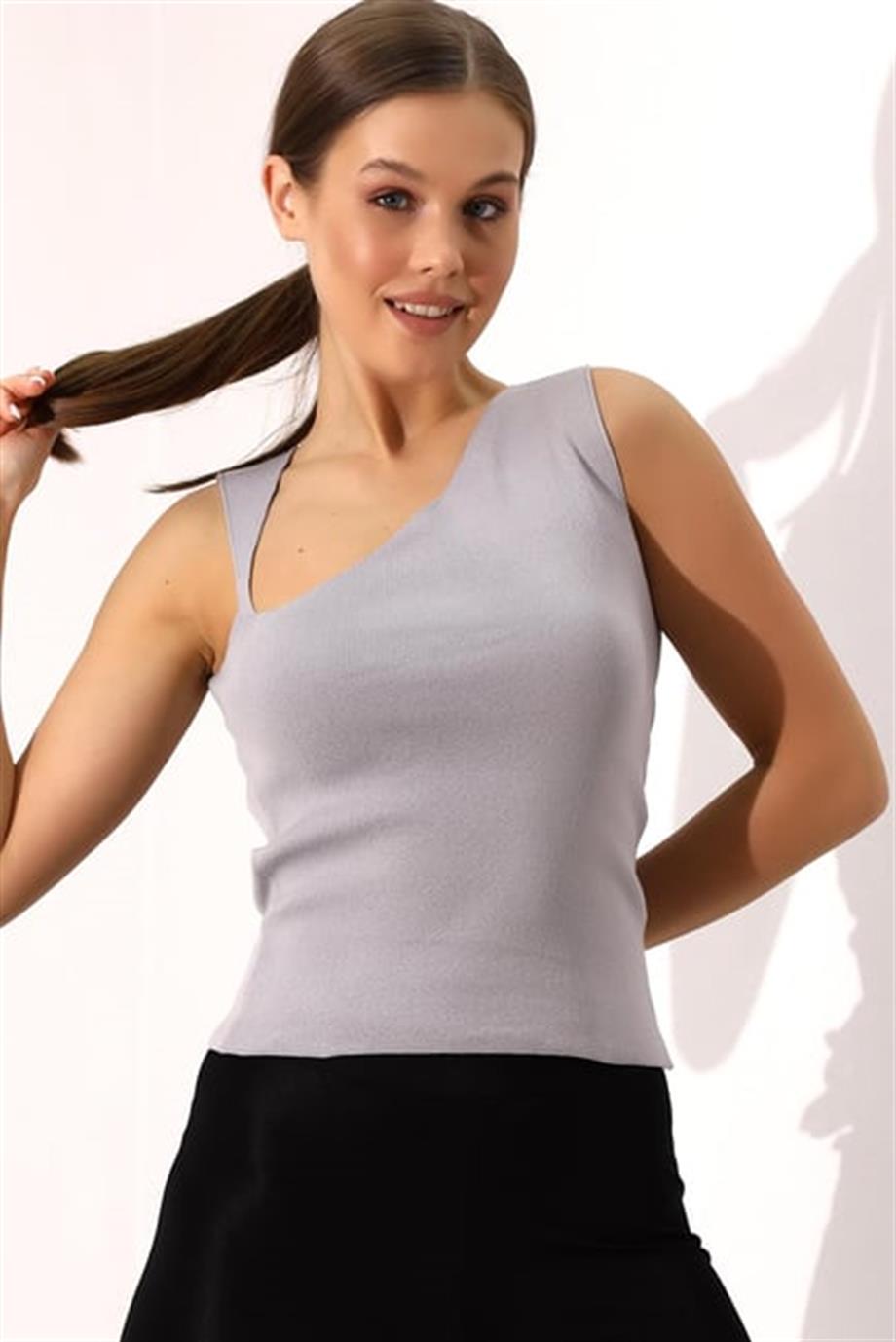 Yarım V Triko Atlet Bluz 1512