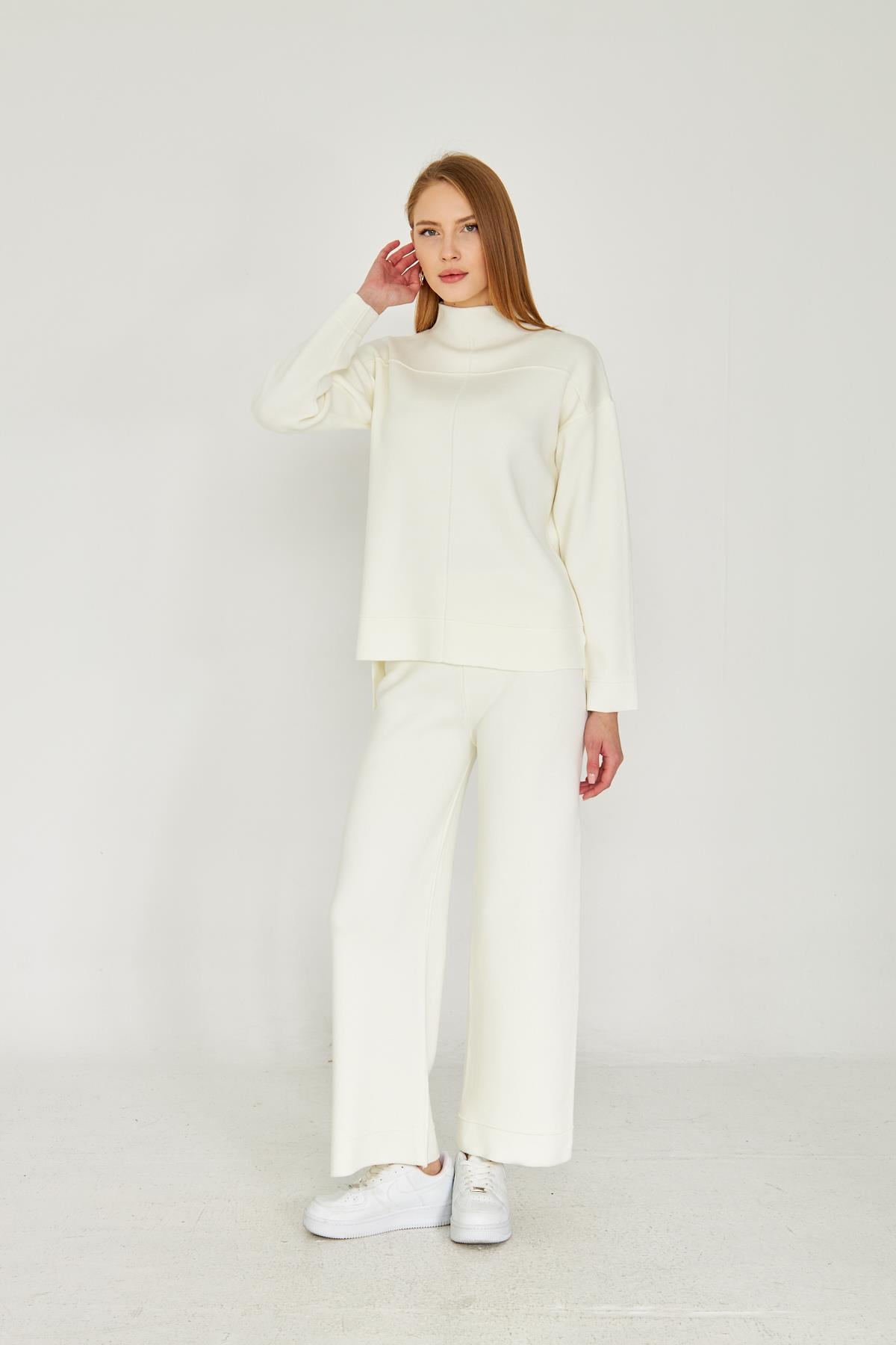Kadın  Düz Oversize Alt Üst Takım 1308
