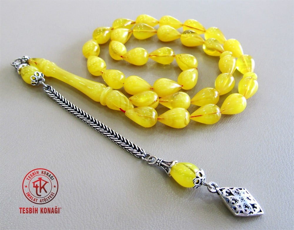 Sıkma Kehribar Tesbih