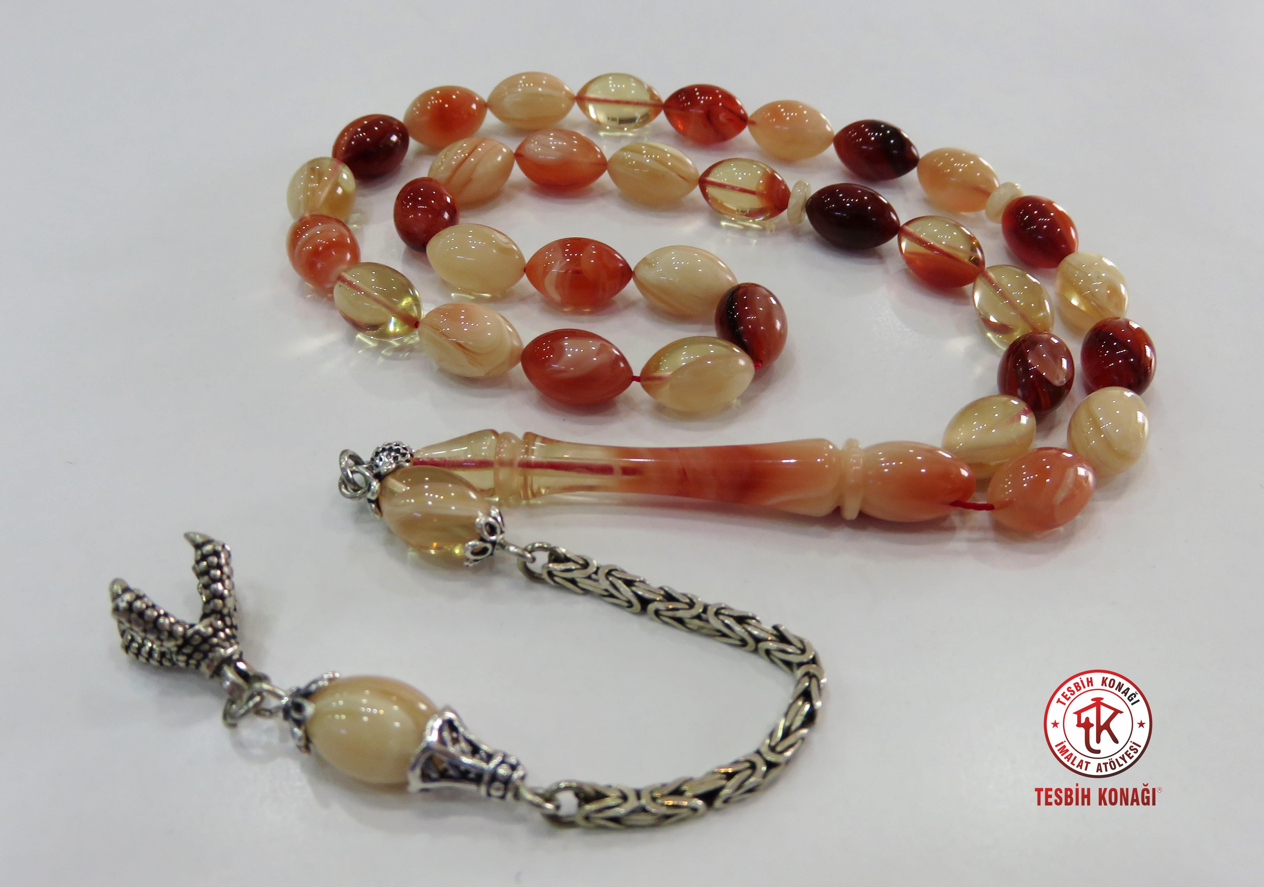 Sıkma Kehribar Tesbih