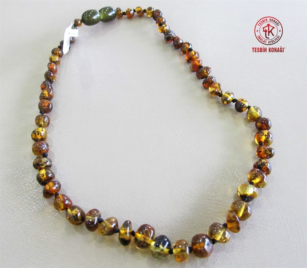 Damla Kehribar Kolye