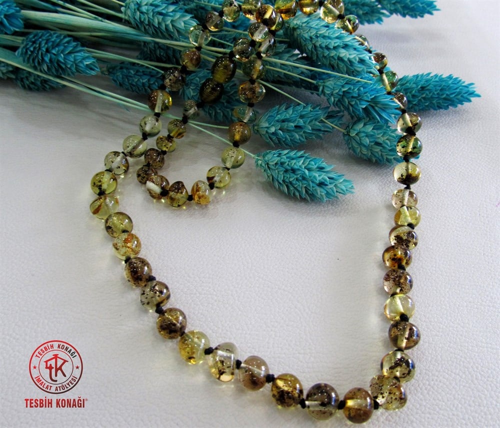 Damla Kehribar Kolye