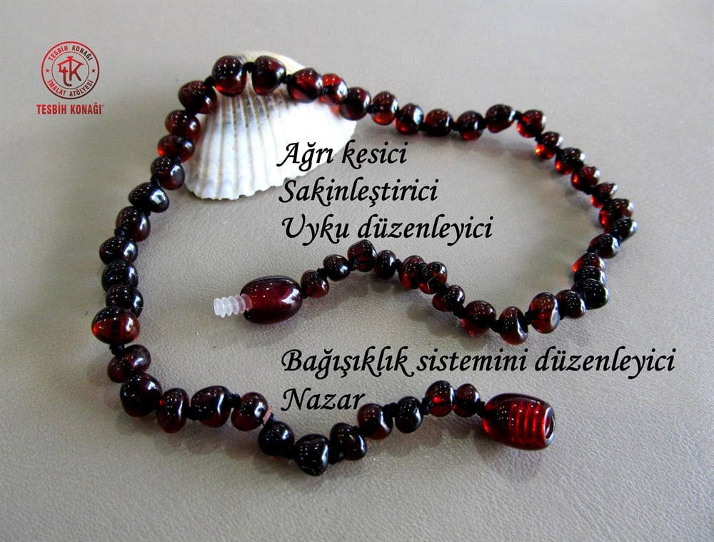 Damla Kehribar Kolye