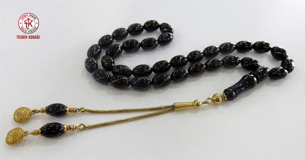 Erzurum Oltusu 14 Ayar Altın Püsküllü Tesbih