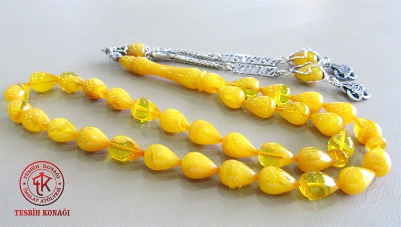 Sıkma Kehribar Tesbih