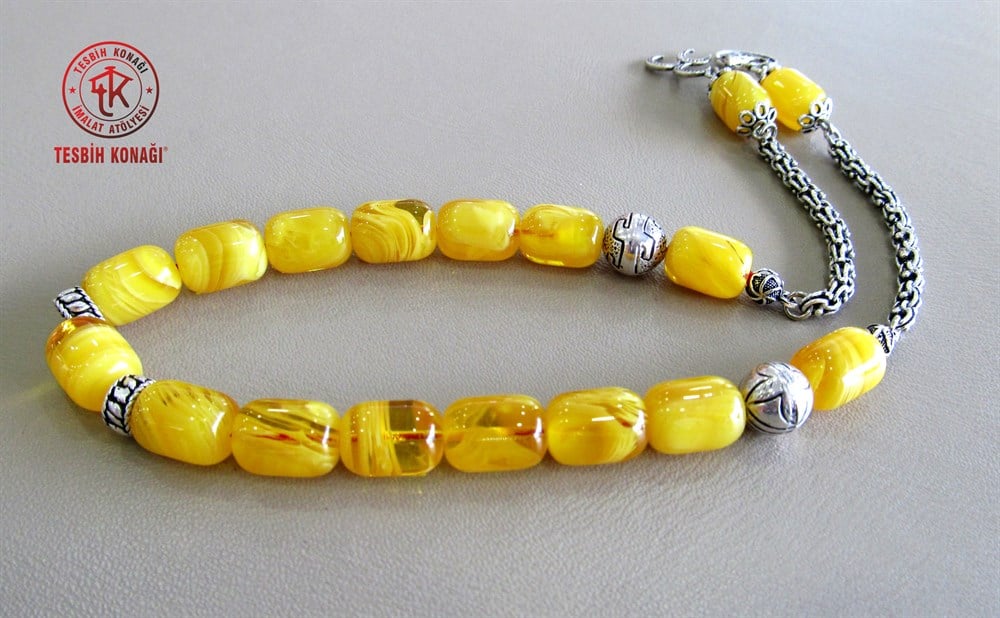 Sıkma Kehribar Tesbih