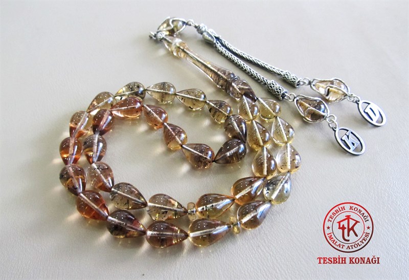 Sıkma Kehribar Tesbih