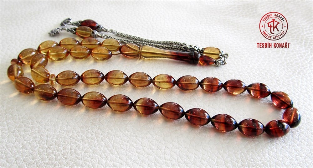 Sıkma Kehribar Tesbih