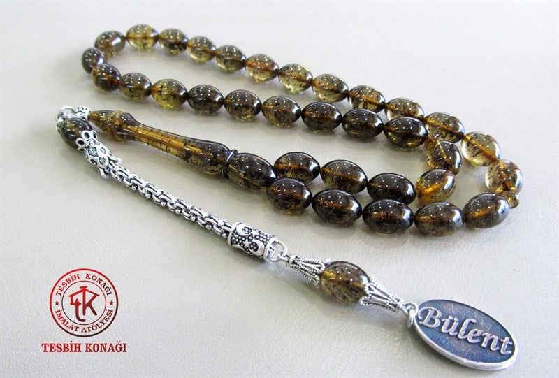 Sıkma Kehribar Tesbih