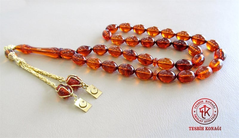 Sıkma Kehribar Tesbih