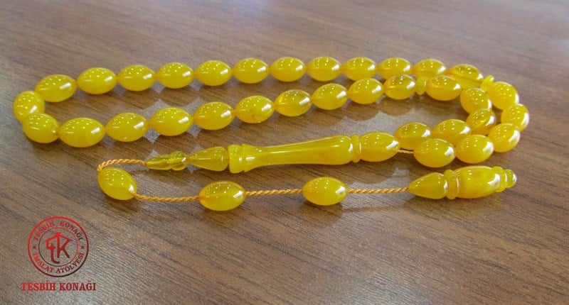 Sıkma Kehribar Tesbih