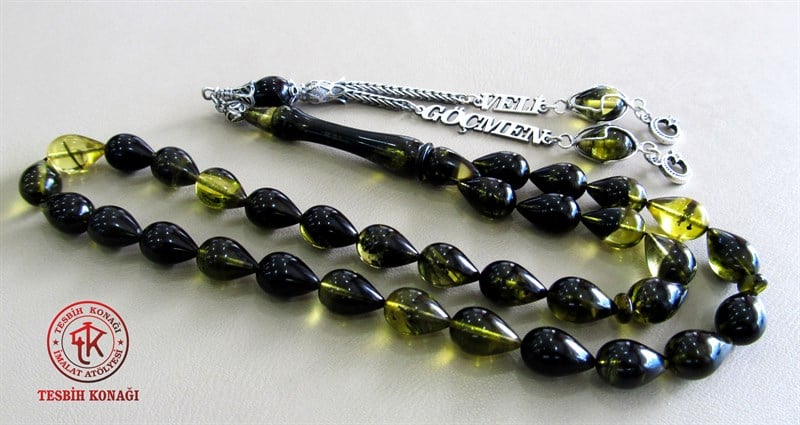 Sıkma Kehribar Tesbih