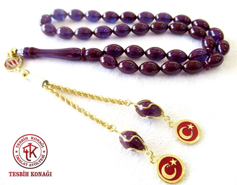 Sıkma Kehribar Tesbih