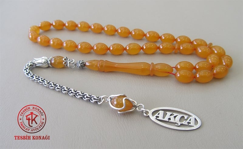 Sıkma Kehribar Tesbih