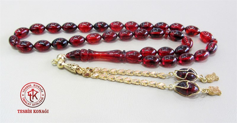 Sıkma Kehribar Tesbih