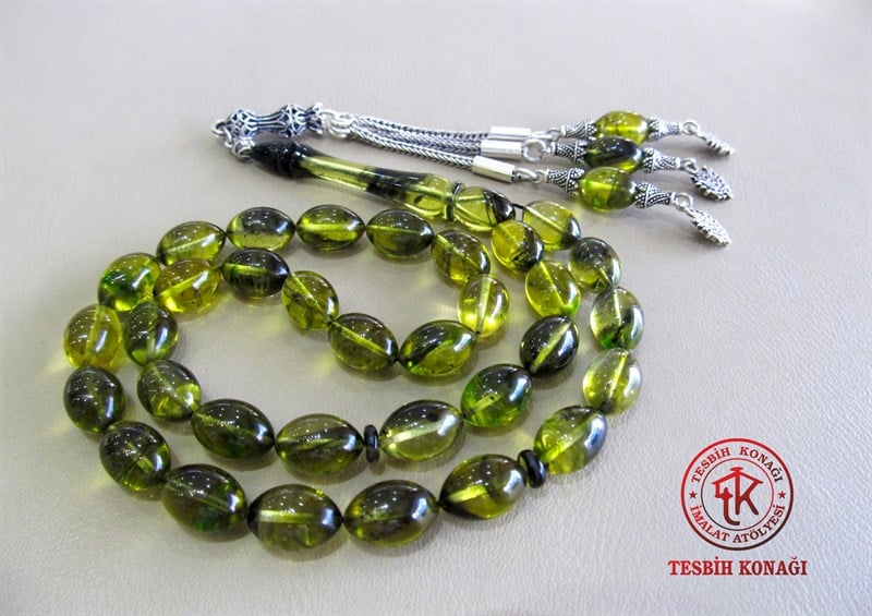 Sıkma Kehribar Tesbih