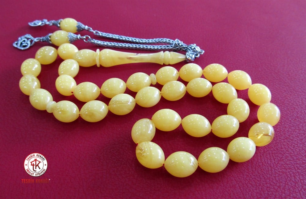 Sıkma Kehribar Tesbih