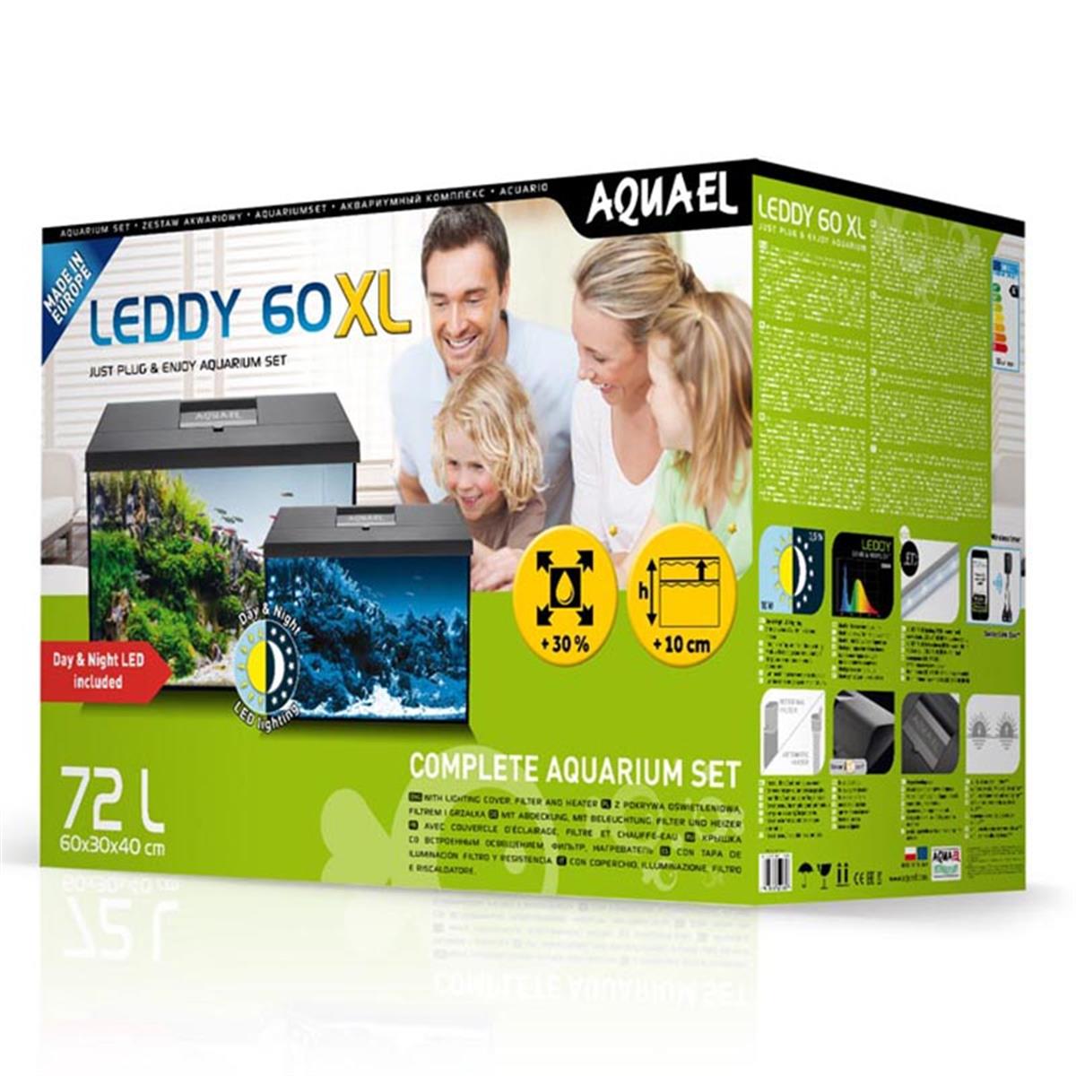 124283-AQUAEL-AQUARIUM SET LEDDY 60XL BLACK D&N 72L5905546331227