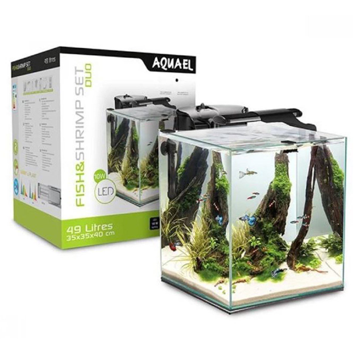 124341-AQUAEL FISH&SHRIMP SET SMART DUO 35 BLACK