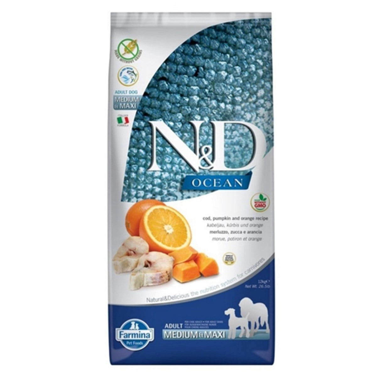 AÇIK N&D OCEAN BALKABAKLI MORİNA BALIKLI TAHILSIZ KÖPEK MAMASI 1 KG6568