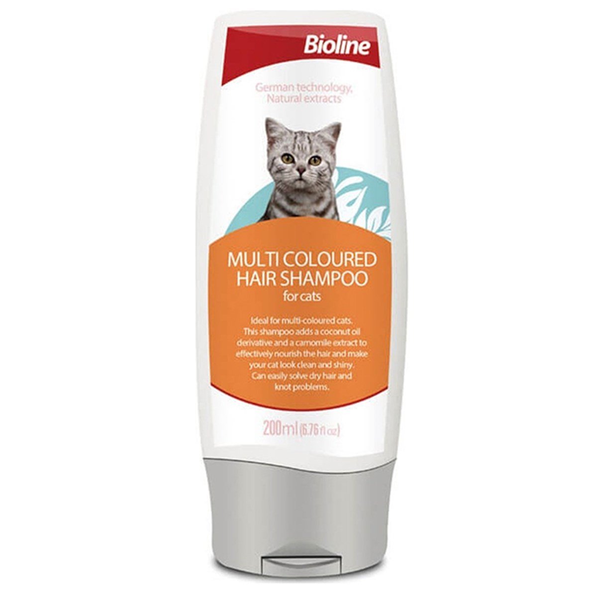 BİOLİNE ÇOK RENKLİ TÜYLÜ KEDİLER İÇİN ŞAMPUAN 200ML6970117123876