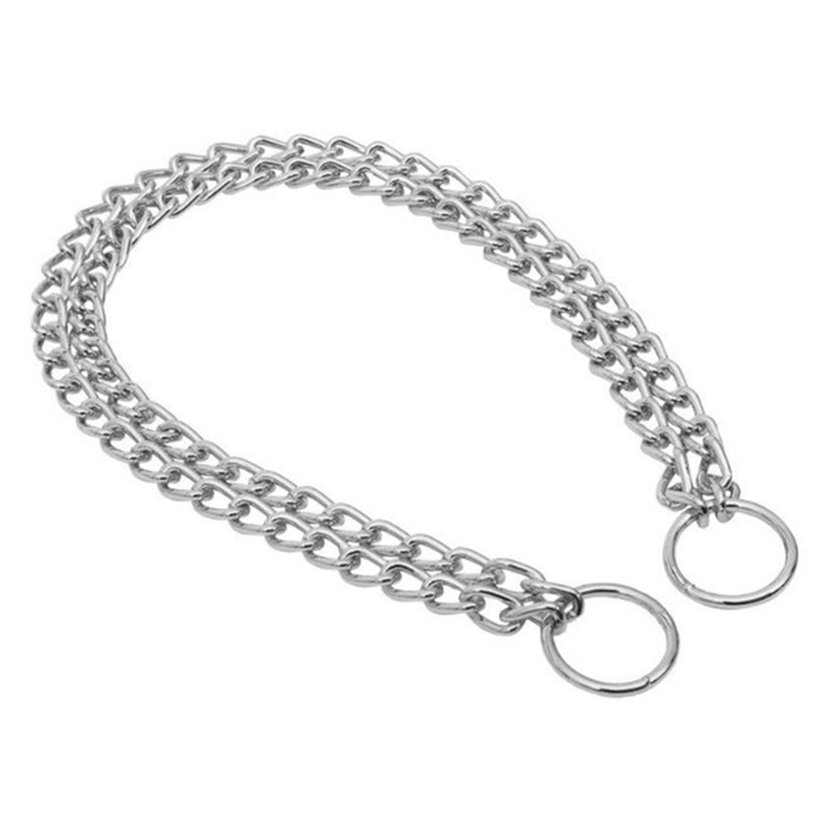 DOGGİE BOĞMALI DUBLE ZİNCİR TASMA  KROMKAPLAMA 2,5X45-55CM