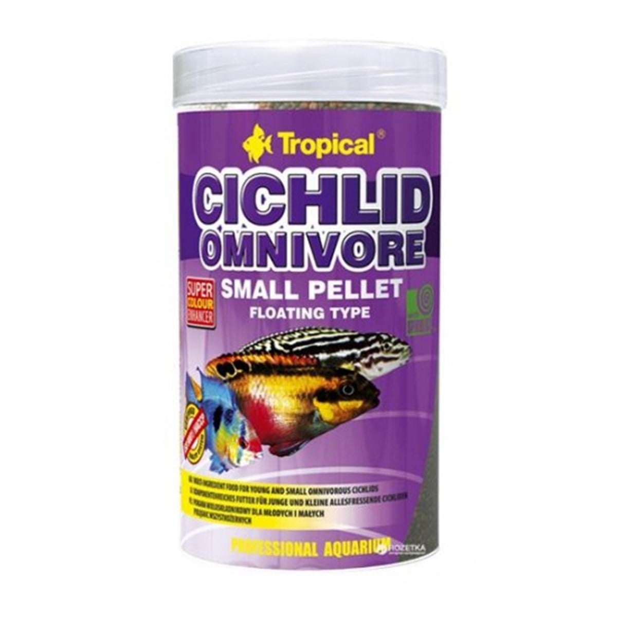 CICHLID OMNIVORE SMALL PELLET 1000 ML