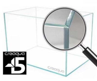 Creaqua 30x30X30 Cm 45 Derece Açılı Ultra Extra Clear Cama Cam Akvaryum