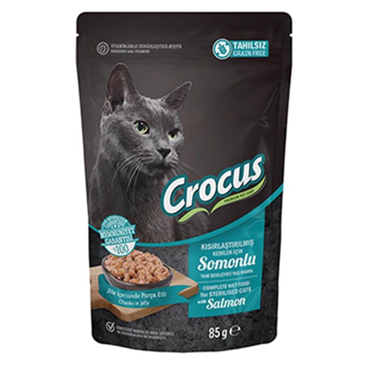 CROCUS SOMONLU KISIRLAŞTIRILMIŞ KEDİ YAŞ MAMASI 85 G8681085427511