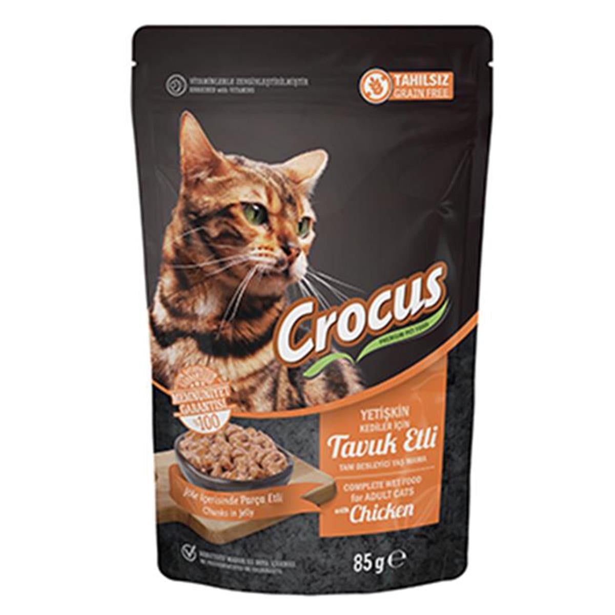 CROCUS TAVUK ETLİ YETİŞKİN KEDİ YAŞ MAMASI 85 G8681085427504