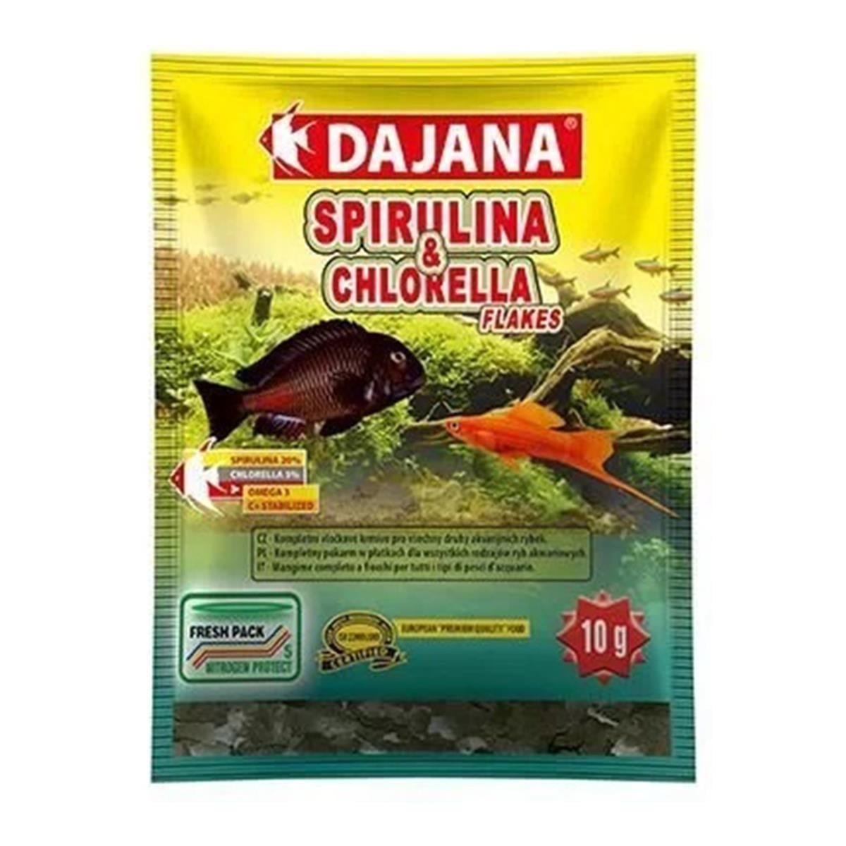 DAJANA SPIRILINA AND CHLORELLA FLAKES 10 GR8594196551085