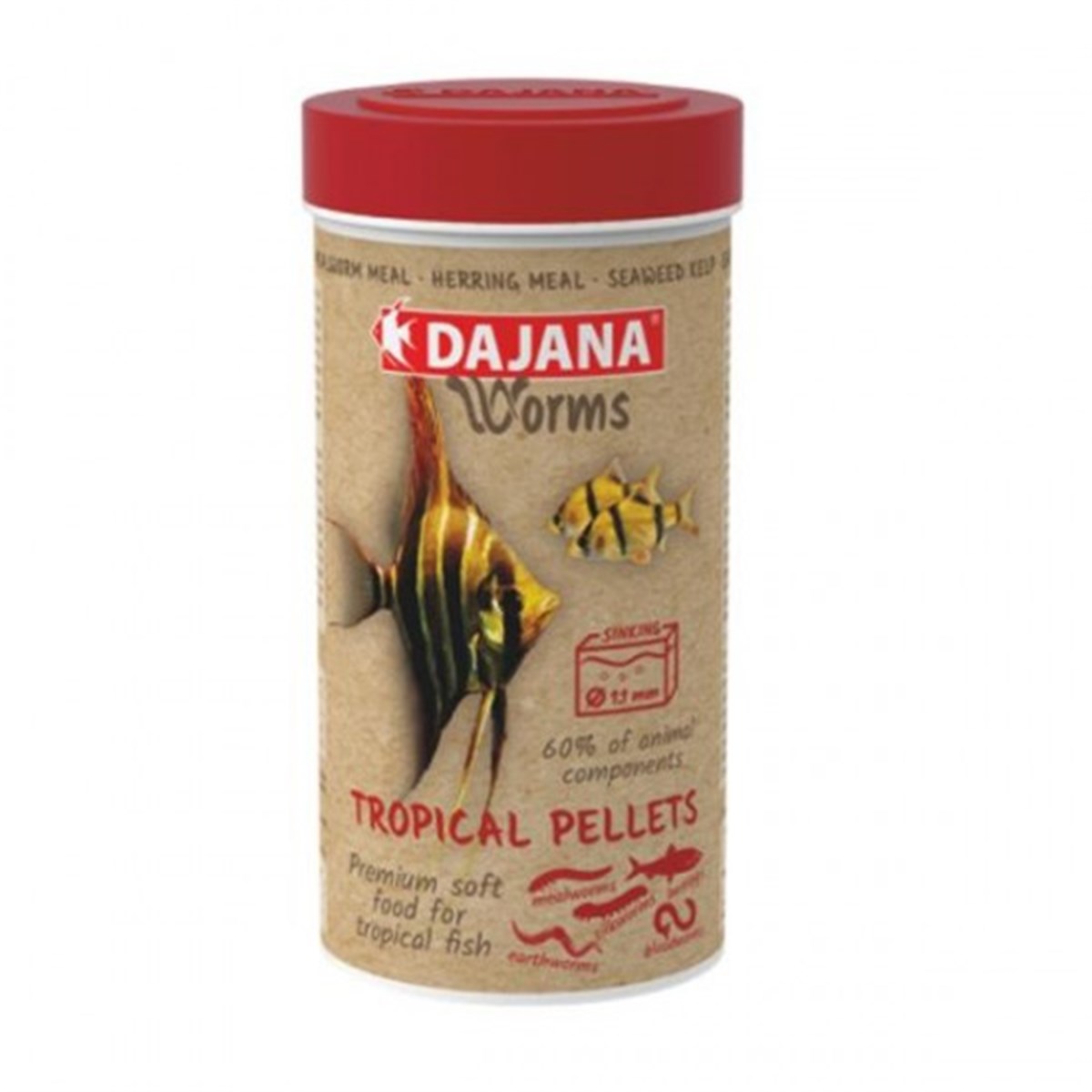 DAJANA WORMS TROPİCAL PELLETS SOFT 100 ML 50 GR8594000258506