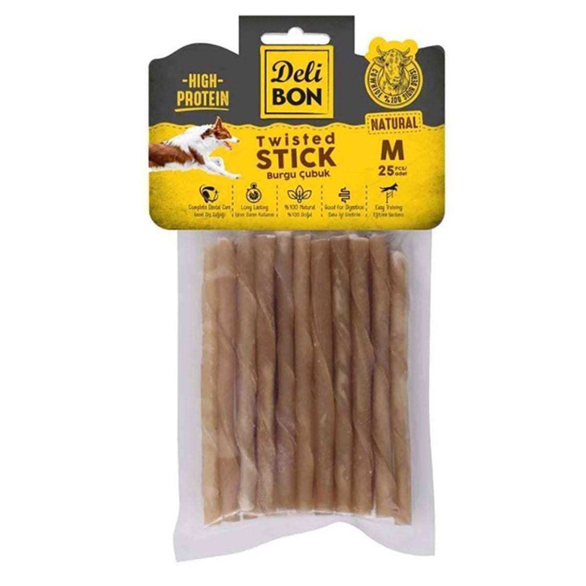 DERİ BURGU ÇUBUK ORTA BOY 25Lİ PAKET NATUREL KALINX25AD.8680782160288