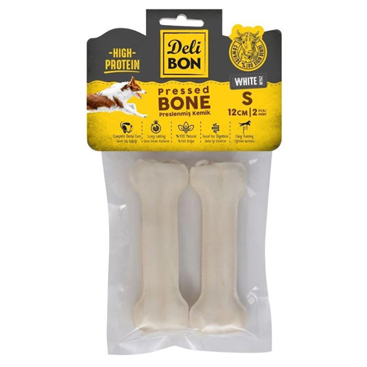 DERİ PRES KEMİK 12CM S BOY 2Lİ PAKET BEYAZ 12CMX2AD.8680782160059
