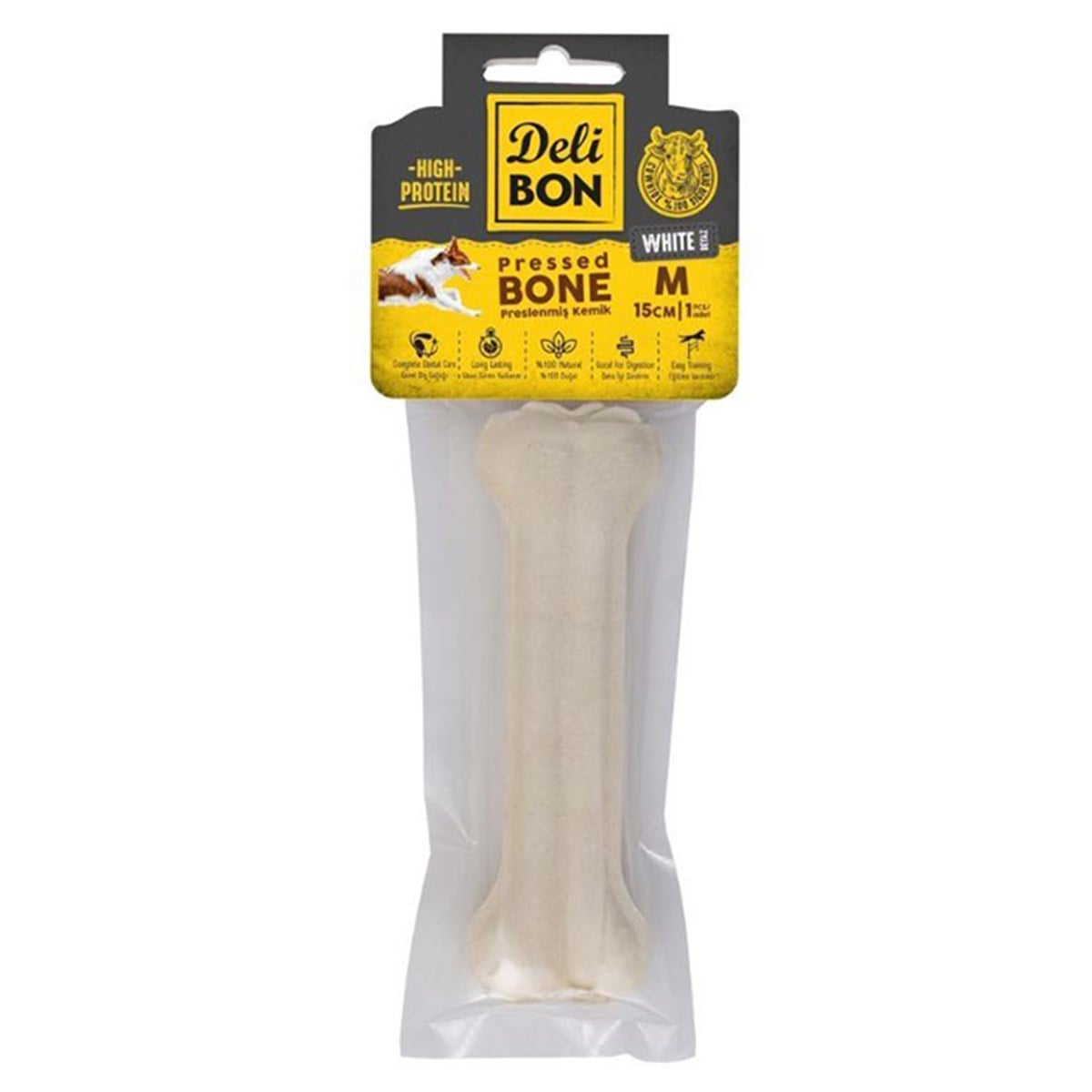 DERİ PRES KEMİK 15CM M BOY 1Lİ PAKET BEYAZ 15CMX1AD.8680782160097