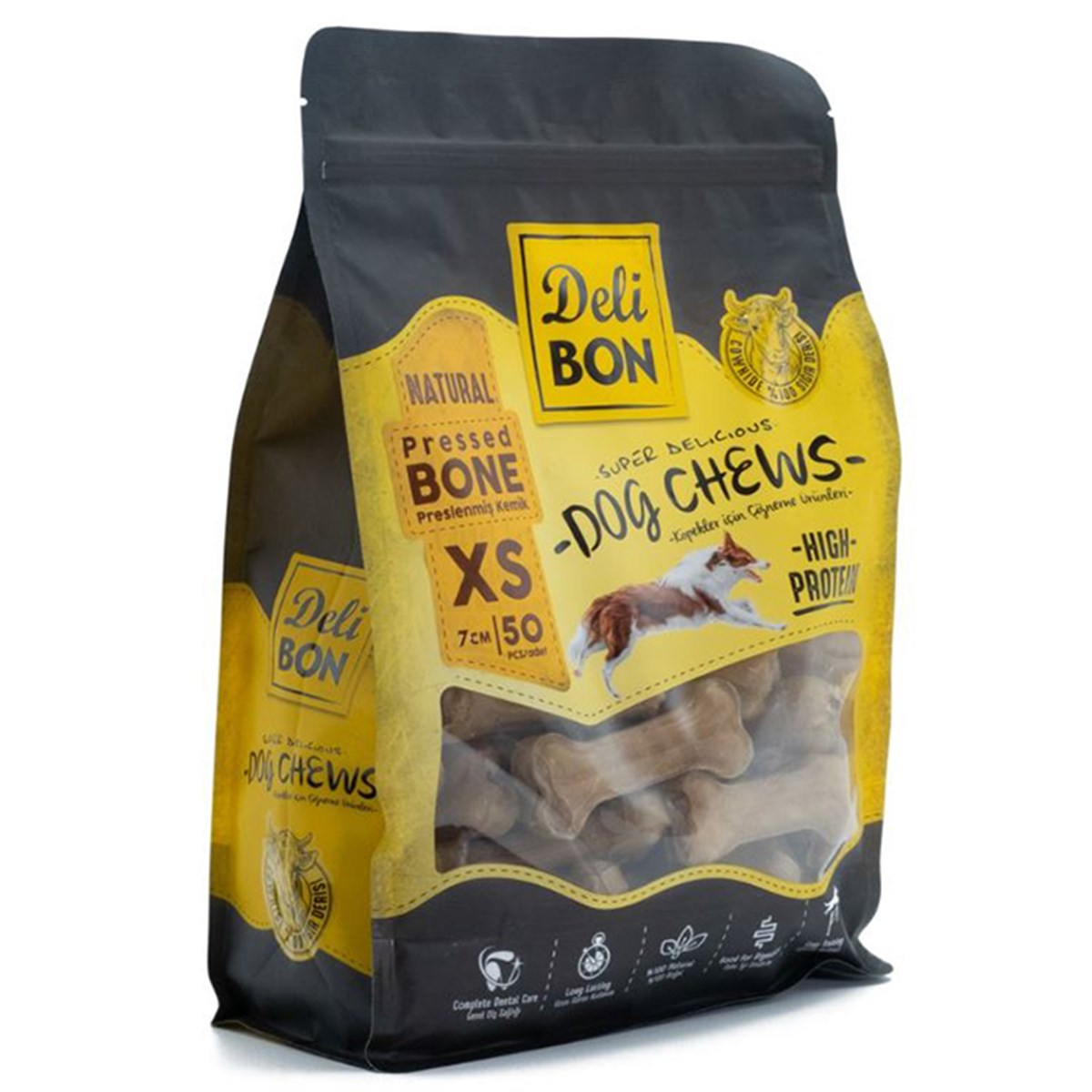 DERİ PRES KEMİK 7CM XS BOY 50Lİ TORBA NATUREL 7CMX50AD.8680782160400