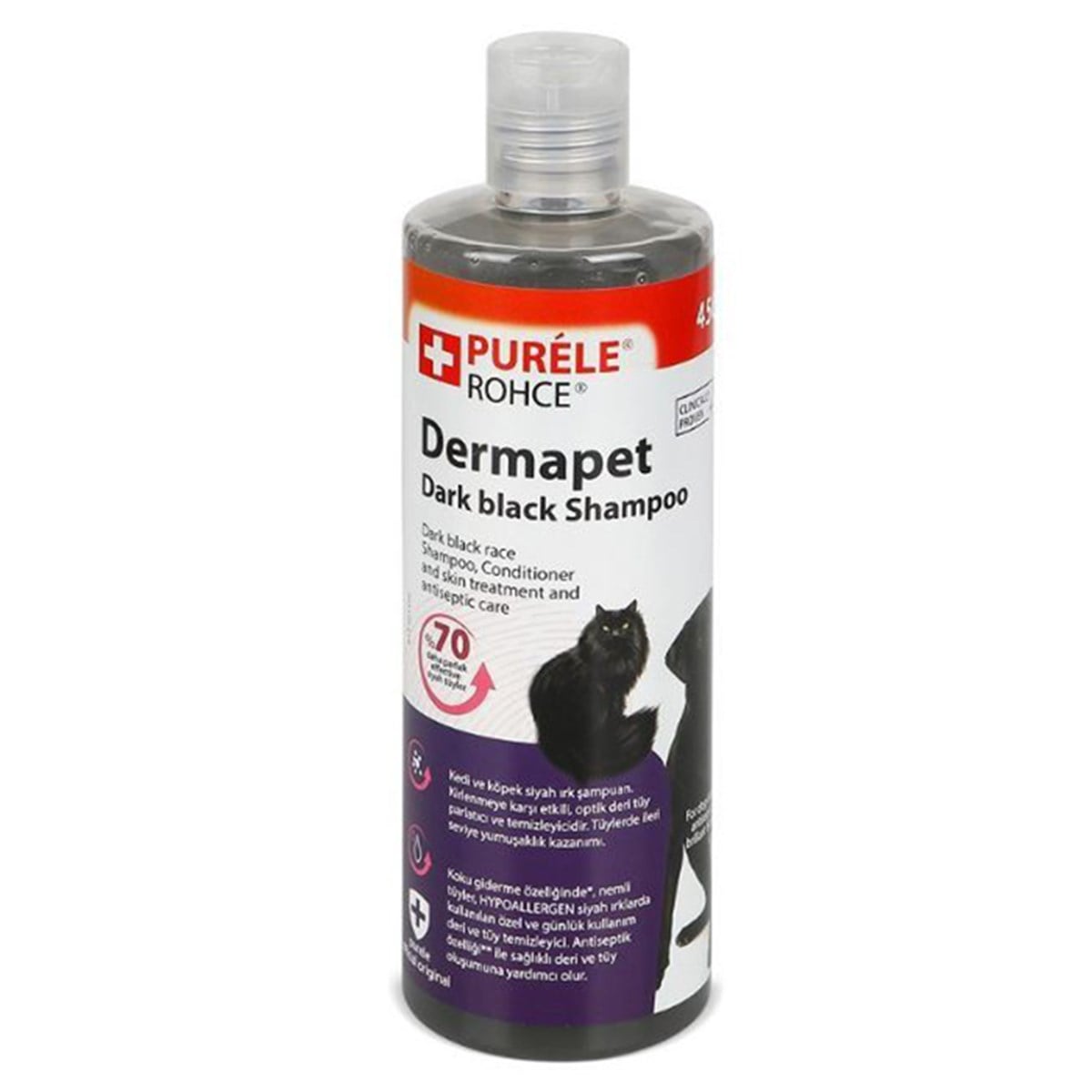DERMATOLOJİK ETKİLİ 3İN1 PET ŞAMPUANI BLACK 450ML8680782190032