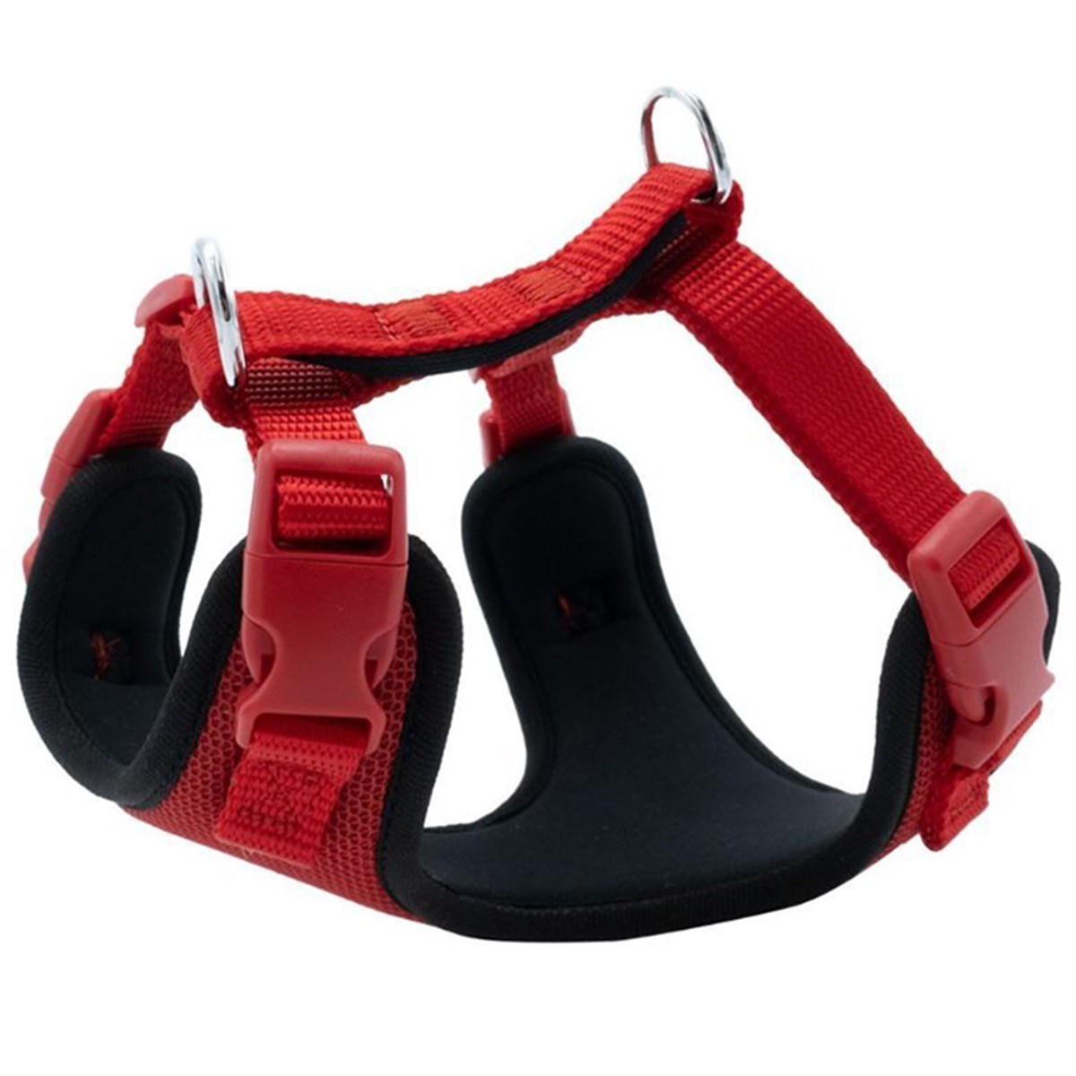 DOGGİE HAVALI DOKUMA GÖĞÜS TASMASI KIRMIZI 2,5X65-75CM