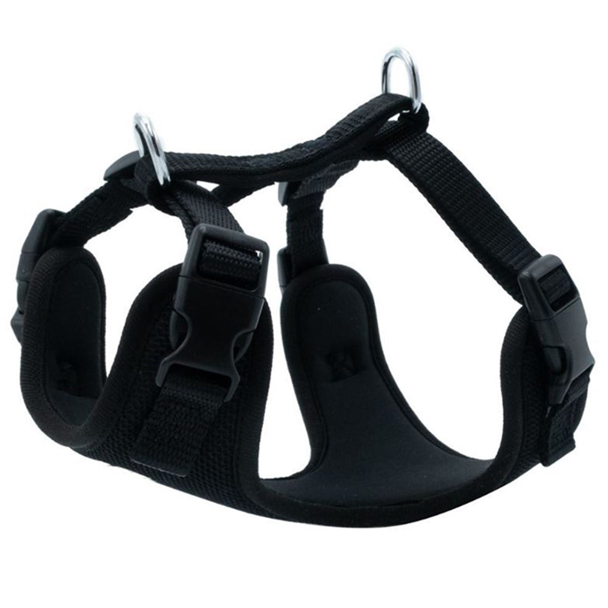 DOGGİE HAVALI DOKUMA GÖĞÜS TASMASI SİYAH 1,5X35-45CM8680782126055