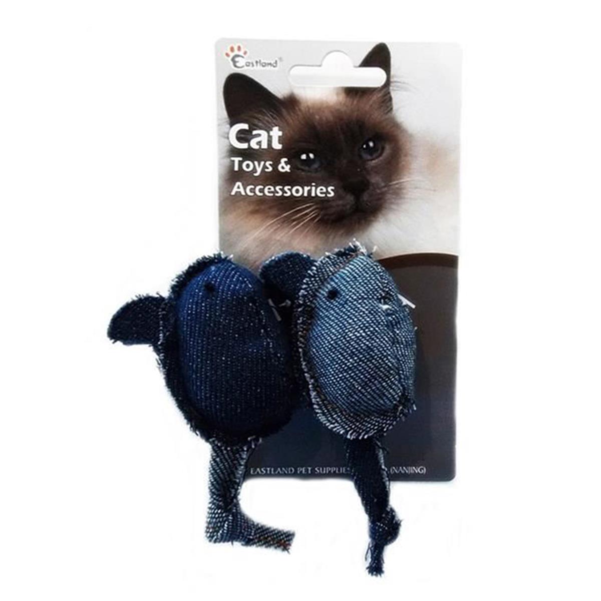 EASTLAND KEDİ OTLU PELUŞ FARE 2 Lİ 10.5 CM8712695503057