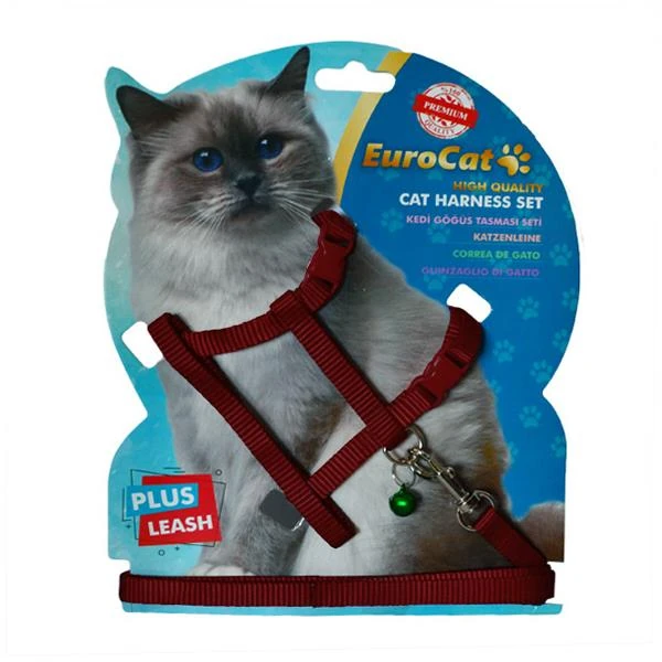 EURO CAT KEDİ GÖĞÜS TASMASI KAHVERENGİ1454001462609