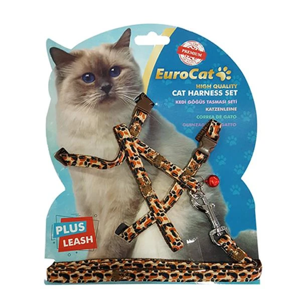 EUROCAT KEDİ GÖĞÜS TASMASI LEOPAR DESENLİ1454000149792