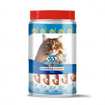 EUROGOLD CAT SIVI KEDİ ÖDÜLÜ SOMON-KARİDES 30X15GR8681144151708