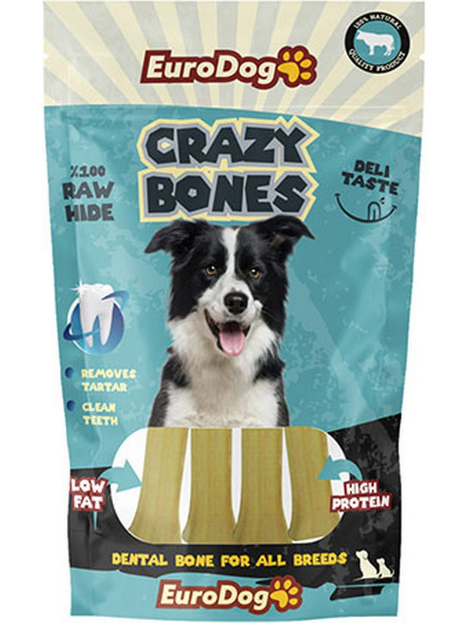 EUROGOLD DOG SNACK LOVE CRAZY BONE PRES KEMİK 7 CM 100 GR.8681144151579